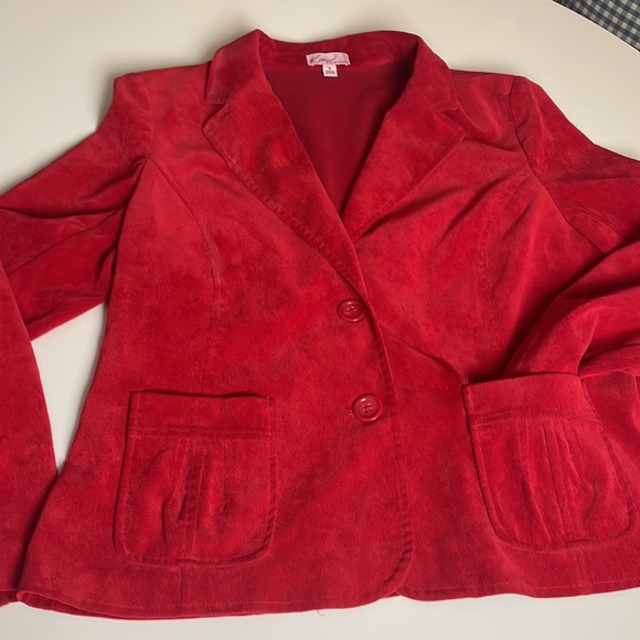 Kim Rogers Red Corduroy Blazer- 14 - Picture 6 of 11